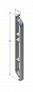 Профиль алюминиевый, доборная ламель клапана ВКМ +50мм ВКМ АА 1145